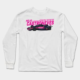 Helio Castroneves 2021 Indy Winner (pink) Long Sleeve T-Shirt